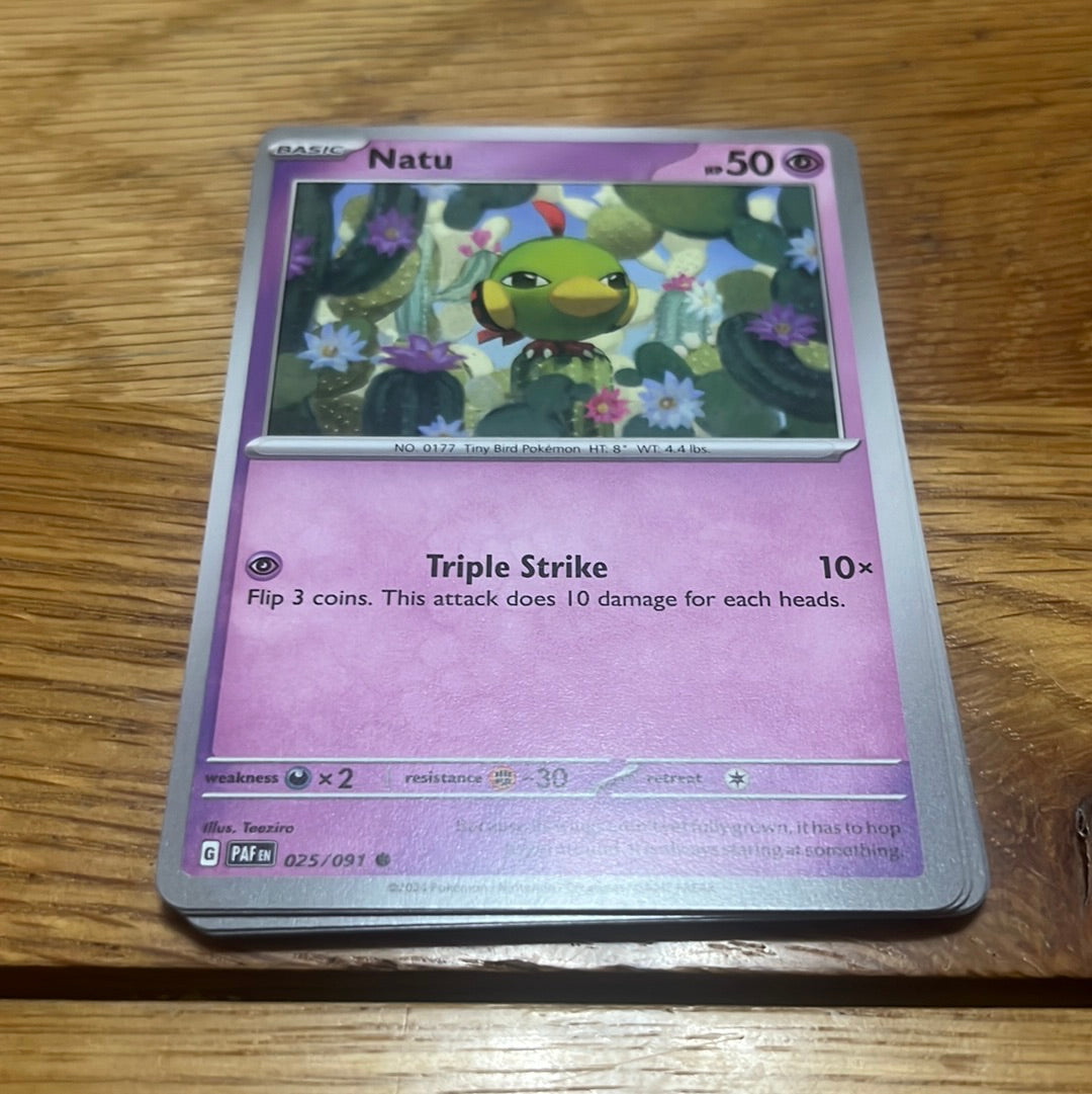 Paldean Fates: Natu #25 Paldean Fates: Natu #25